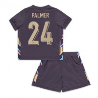 Camiseta Inglaterra Cole Palmer #24 Segunda Equipación Replica Eurocopa 2024 para niños mangas cortas (+ Pantalones cortos)